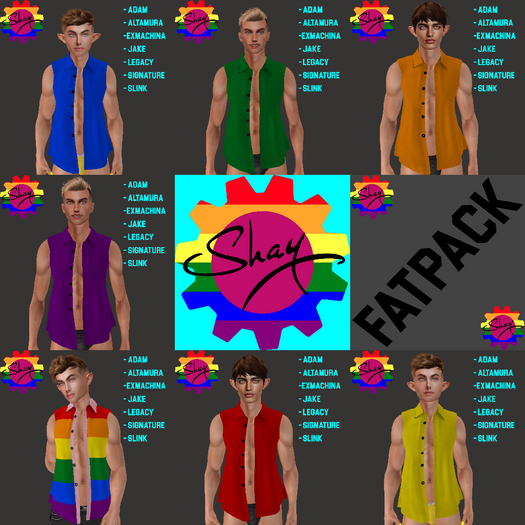 Color Sleeveless Shirt Fatpack
