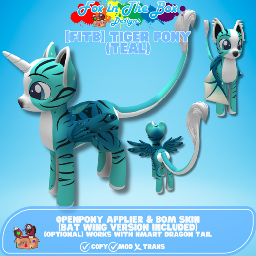 [FITB] Tiger Pony Teal