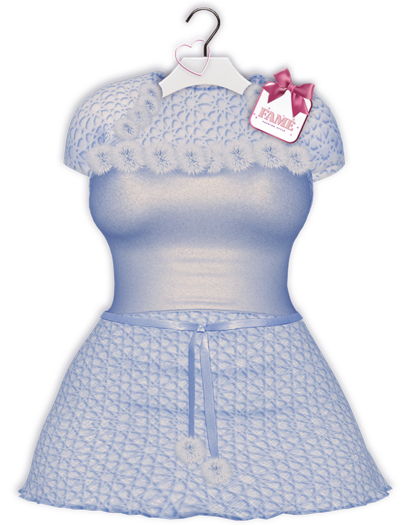 [FAME] Dress - Fluffy / Blue  (Promo 75% off)