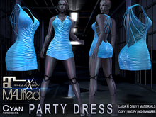 LaraX Only COPY/MOD MALified: Party Dress (Cyan)