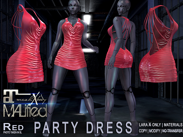 LaraX Only COPY/MOD MALified: Party Dress (Red)