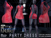 LaraX Only COPY/MOD MALified: Party Dress (Red)