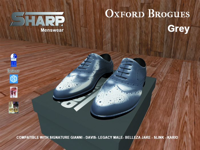 SHARP brogues Grey box set
