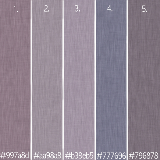 5pc Linen texture Lavender palette =Full Perm=