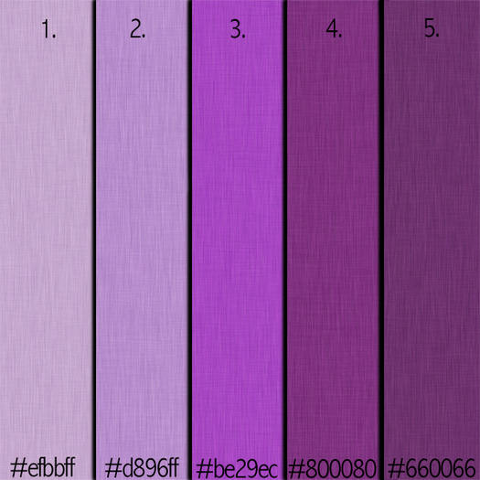 5pc Linen texture purple palette =Full Perm=