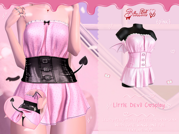 { Red Blossom } Little Devil Cosplay { PINK }