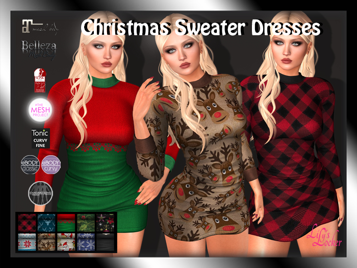 Lily's Locker - DEMO Christmas Sweater Dresses (add to unpack)