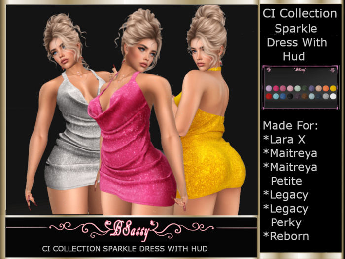 *BSASSY* CI COLLECTION SPARKLE DRESS WITH HUD 
