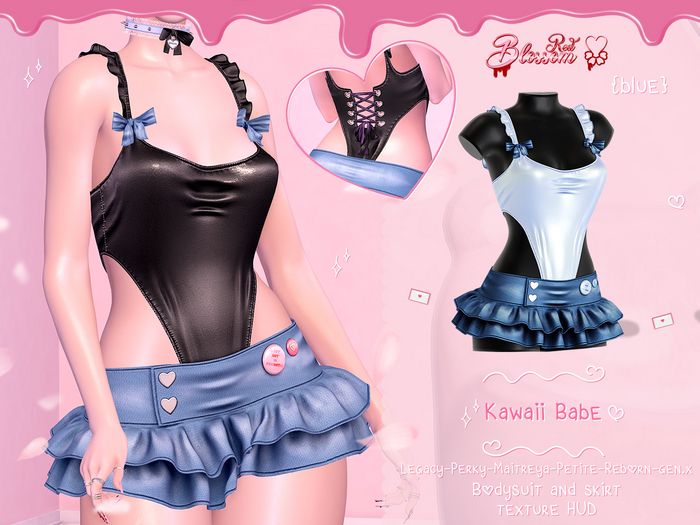 { Red Blossom } Kawaii Babe { BLUE }