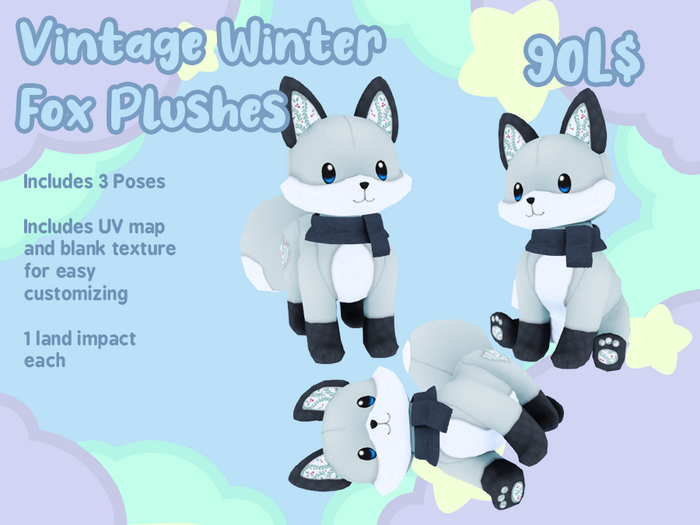 Liminality- Vintage Winter Fox Plushes
