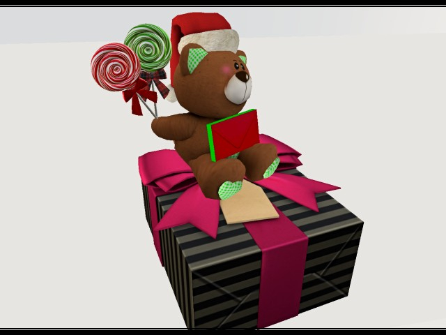 [AE] - Gift Box Shop - Gift Box and Xmas Teddy w Candy 3A