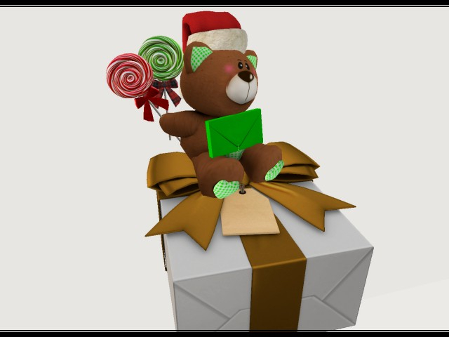 [AE] - Gift Box Shop - Gift Box and Xmas Teddy w Candy 5A