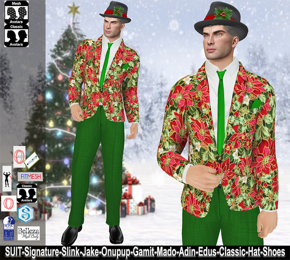 [NF] - Male Christmas Costume - [Chris]-3 - Male Christmas Suit