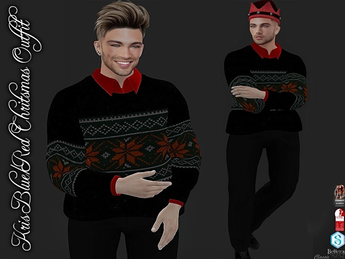 KRIS BLUE/ RED CHRISTMAS OUTFIT