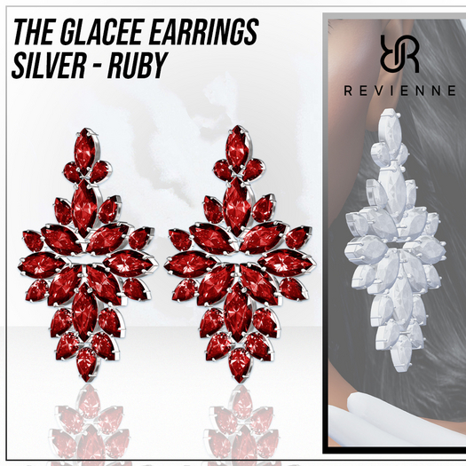 Revienne: The Glacee Earrings [S] RUBY