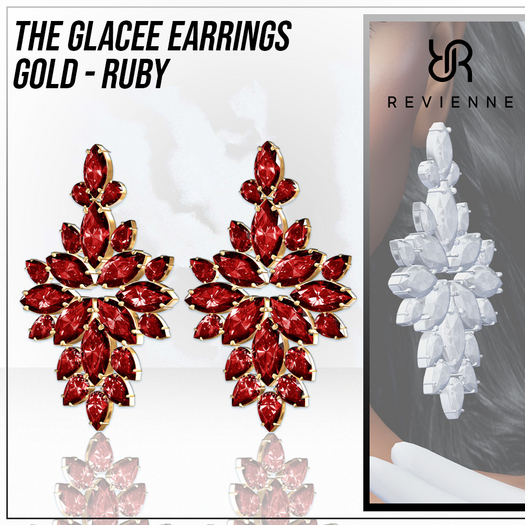 Revienne: The Glacee Earrings [G] RUBY