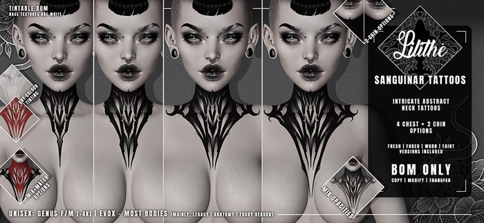 Lilithe'// Sanguinar Tattoos