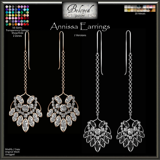 Beloved Jewelry : Annissa Earrings Set of 2 (Texture Change) Gold Silver Diamond Dangle Earrings