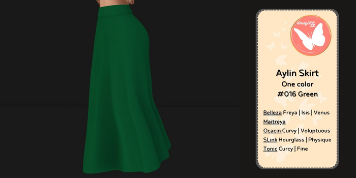 Wendy1435SL | Aylin Skirt Basics | #016 Green 