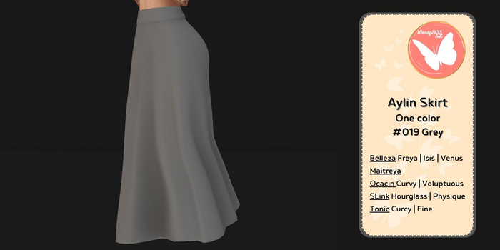 Wendy1435SL | Aylin Skirt Basics | #019 Grey