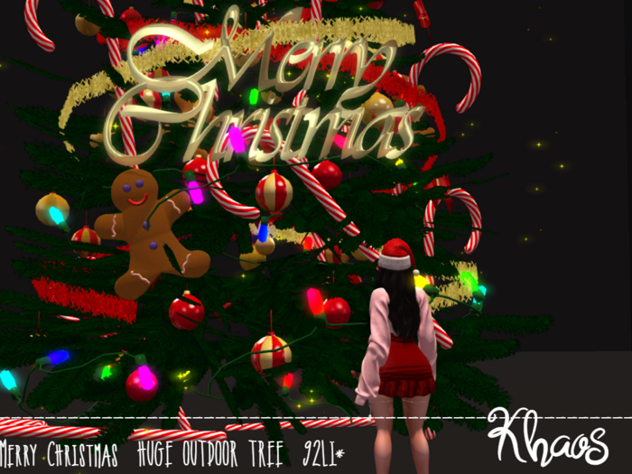 Khaos's Merry Christmas HUGE OUTDOOR TREE 