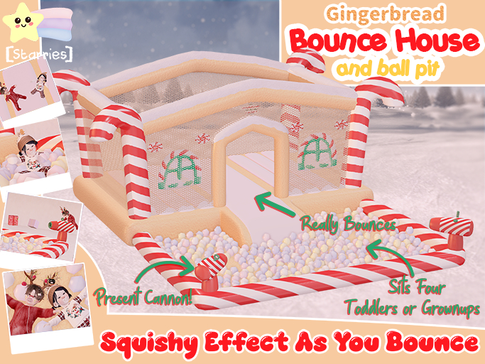 [Starries] Gingerbread Bounce House for Kids and Grownups