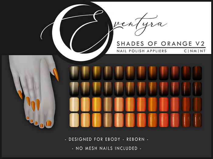 Eventyra - Reborn Nail HUD - Shades Of Orange V2