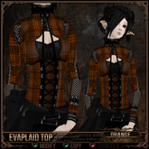 =^.^= Curious Kitties - Evaplaid Top - Orange 