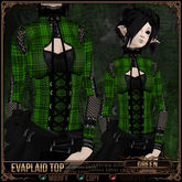 =^.^= Curious Kitties - Evaplaid Top - Green 