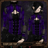 =^.^= Curious Kitties - Evaplaid Top - Purple 