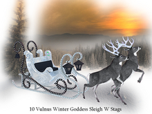 10 Vulnus Winter Goddess Sleigh W Stags