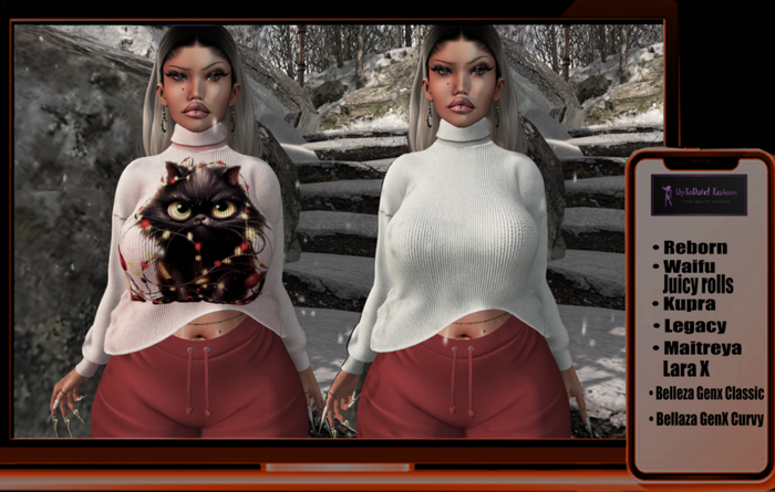 UpToDate!-"ChristmasCat" sweater