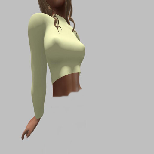 Crop Top pale yellow