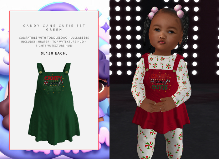 *SM*Candy Cane Cutie Green Set 