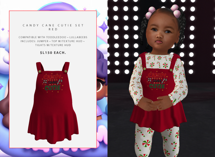 *SM*Candy Cane Cutie Red Set