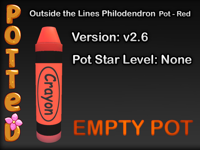 Potted ~ Outside the Lines Philodendron Pot - Red
