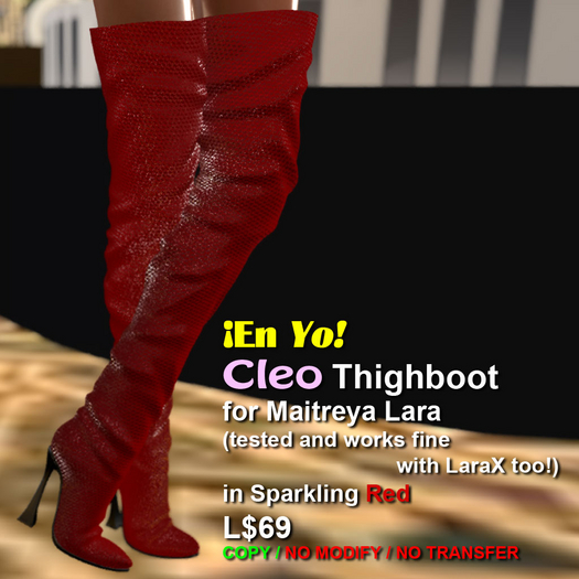 En YO! Cleo Thighboot Maitreya Lara / LaraX RED