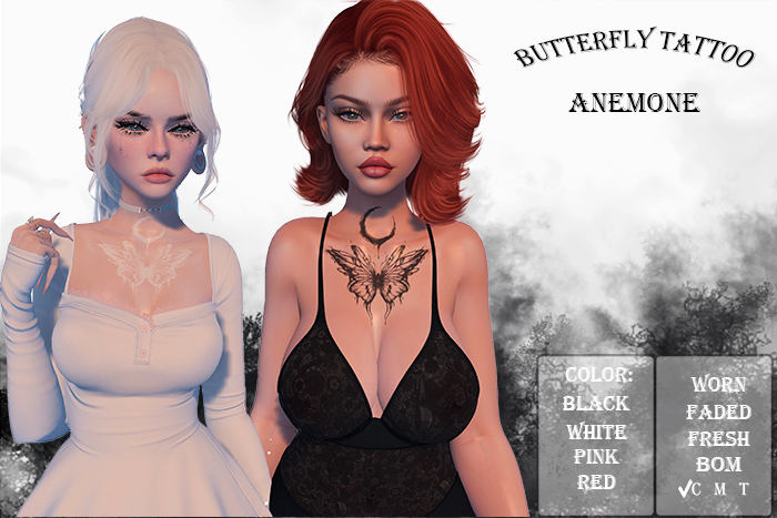 Anemone - Butterfly Tattoo