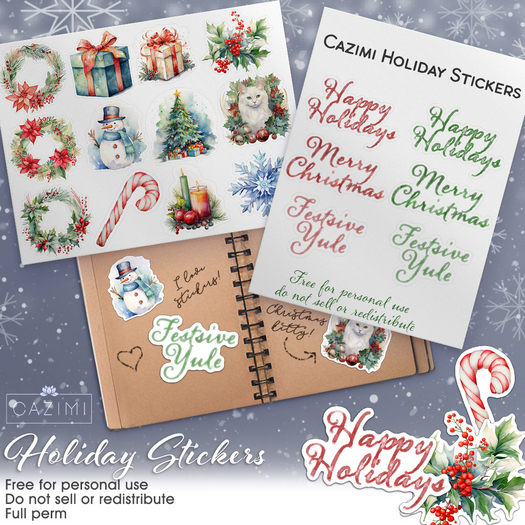 :CAZIMI: Holiday Stickers Gift