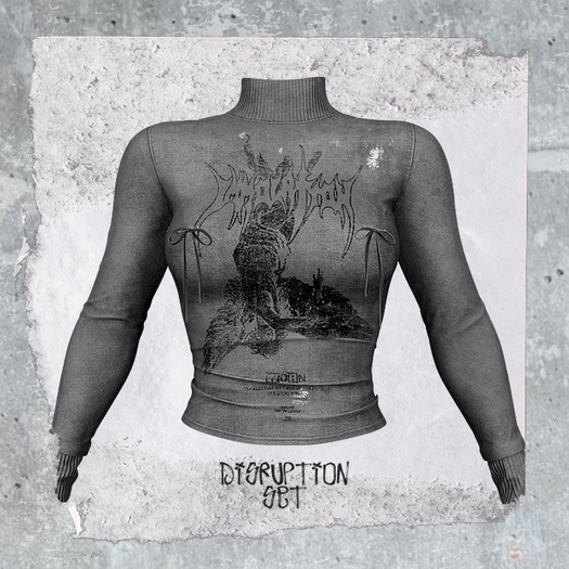 +WORN+ Disruption Top Grey ANGEL