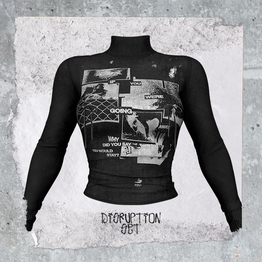 +WORN+ Disruption Top Black STAY