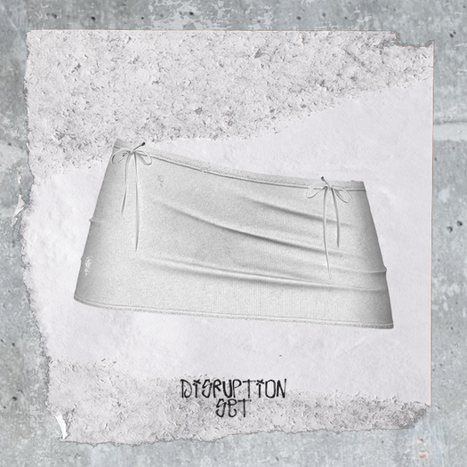+WORN+ Disruption Skirt White