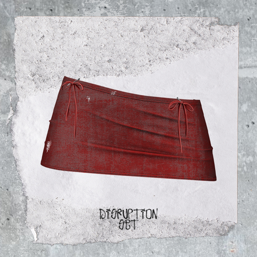 +WORN+ Disruption Skirt Red