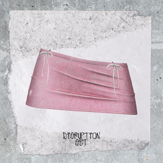 +WORN+ Disruption Skirt Pink