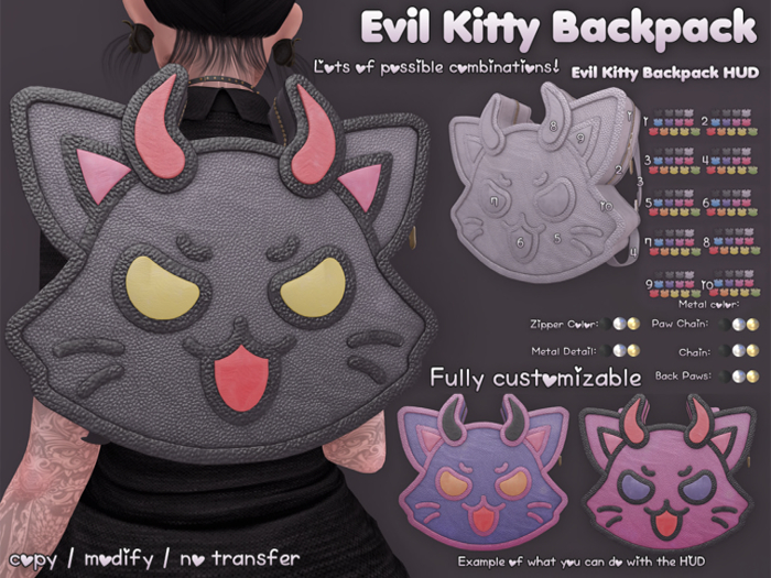 [nothing] Evil Kitty Backpack 