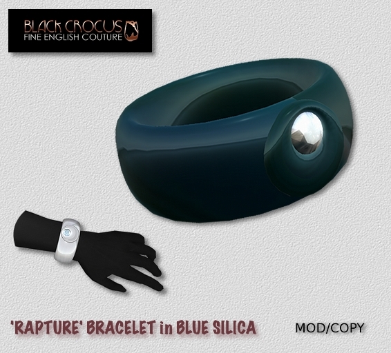 Black Crocus Rapture bracelet in Blue Silica