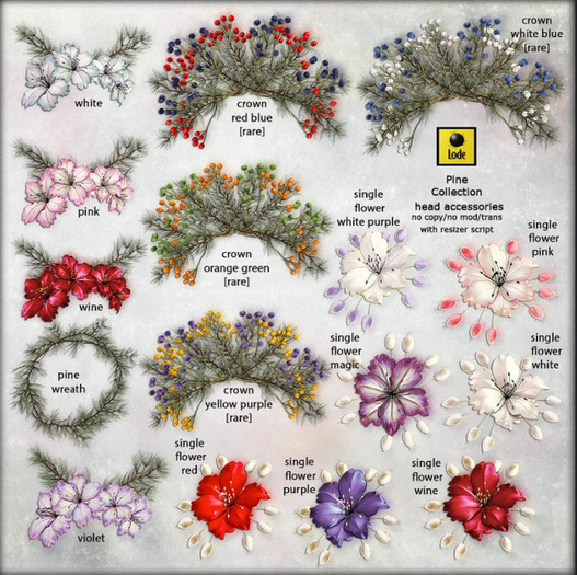 *LODE* Head Accessory - Pine Crown [yellow_purple] RARE