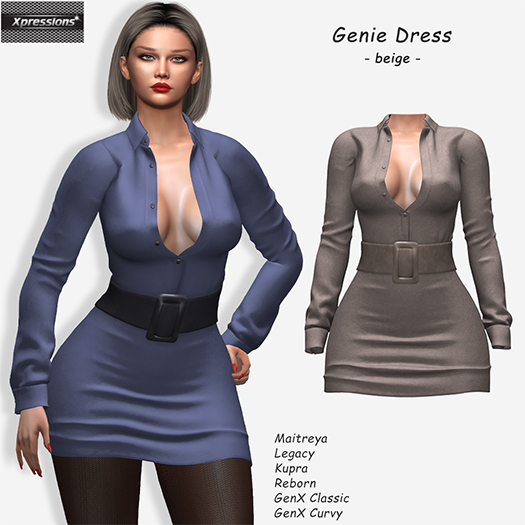 [Xprs] - Genie Dress Beige 