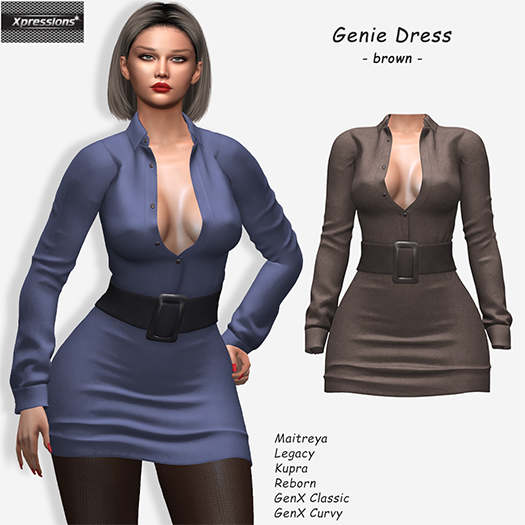 [Xprs] - Genie Dress Brown 