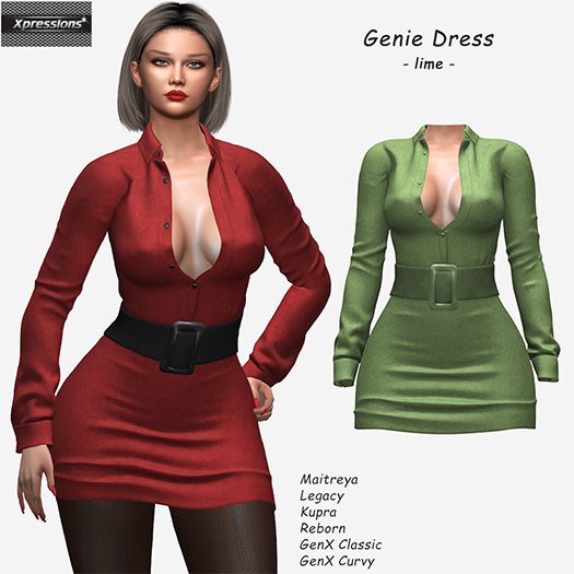 [Xprs] - Genie Dress Lime 